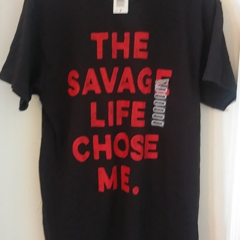 Men's Med.T-shirt with Graphic Saying